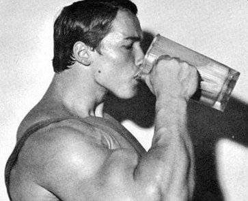 Arnold Schwarzenegger Drinking