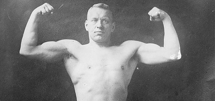 man flexing biceps