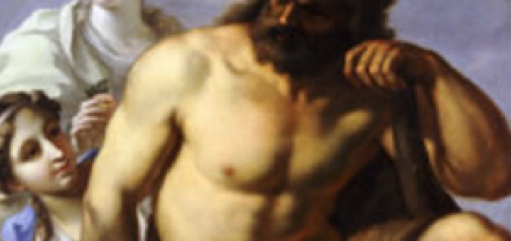 Painting of strong hercules