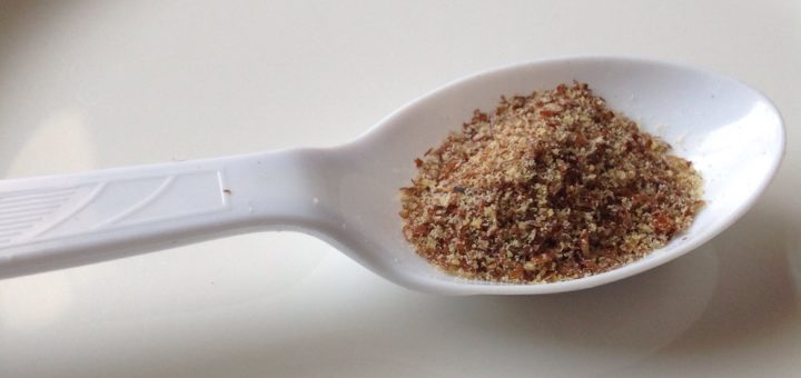 Teaspoon of flaxseed meal