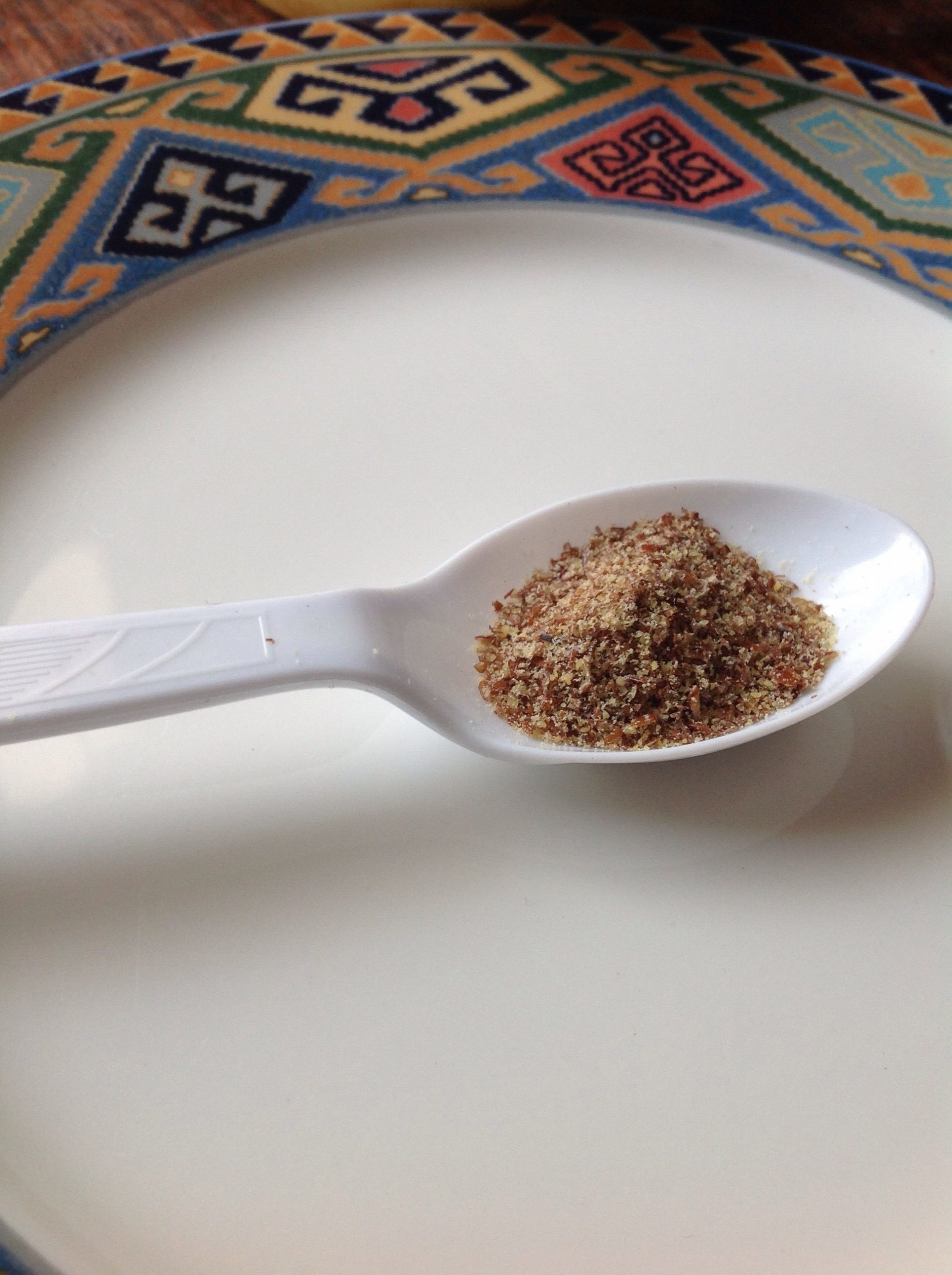 Teaspoon of flaxseed meal