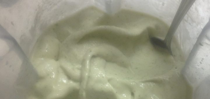 Arugula Ice Cream in a Blender