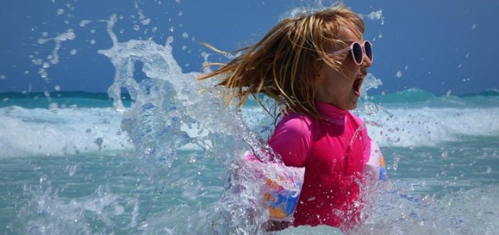 girl in ocean