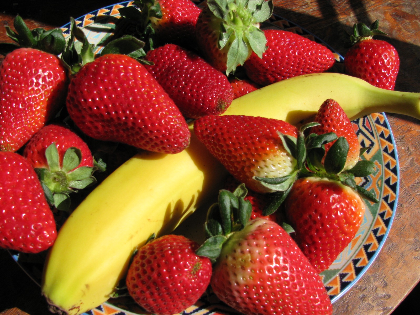 Banana and Strawberries