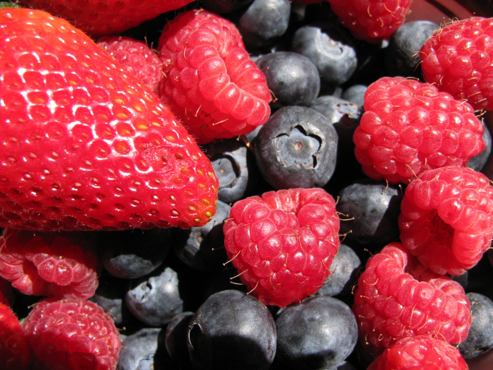 Strawberries, Raspberries, Blueberries