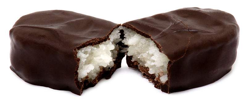 cococnut chocolate candy bar