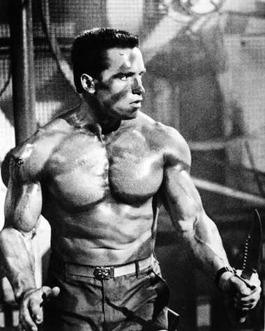 Arnold Schwarzenegger in the film Commando