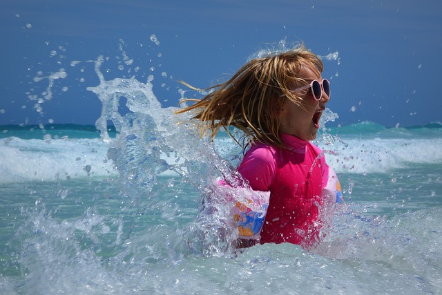 girl in ocean