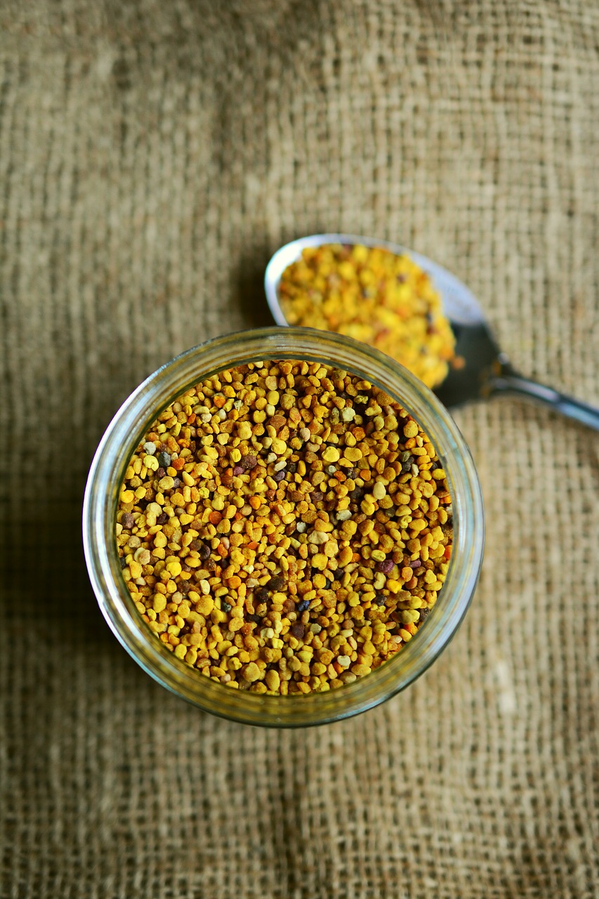 Jar of bee pollen